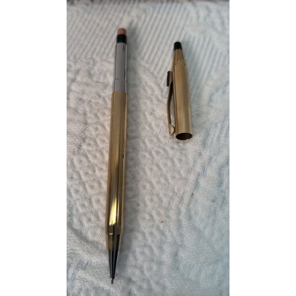 Vintage Cross Boeing 10k Gold Filled Mechanical Pencil Original Box W/ Eraser